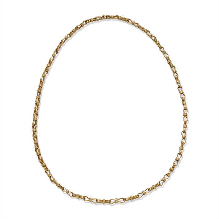 Georgian Long Chain 18K Gold Necklace