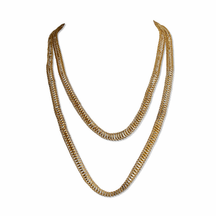 Georgian Long Chain 18K Gold Necklace