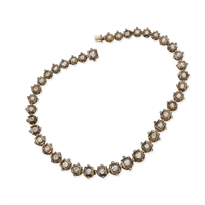 Macklowe Gallery Antique Old Mine-cut Diamond Rivière Necklace