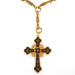 Macklowe Gallery Enamel and Gold Cross Pendant Necklace