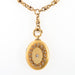 Macklowe Gallery Diamond and Seed Pearl Gold Locket Necklace