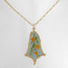 Macklowe Gallery Eugène Feuillâtre Enamel Orange Blossom Pendant Necklace