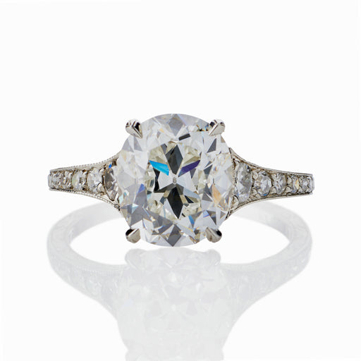 Macklowe Gallery Oval Cushion-Cut Diamond Ring