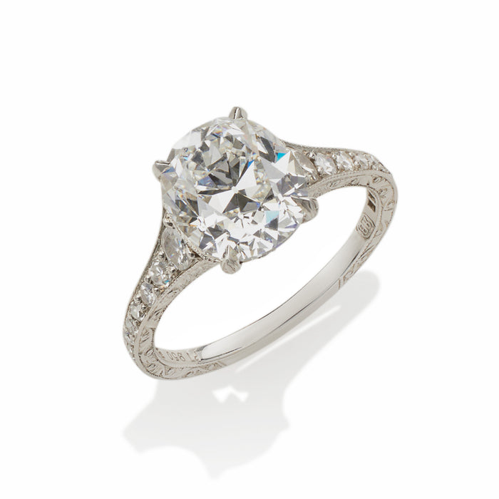Macklowe Gallery Oval Cushion-Cut Diamond Ring