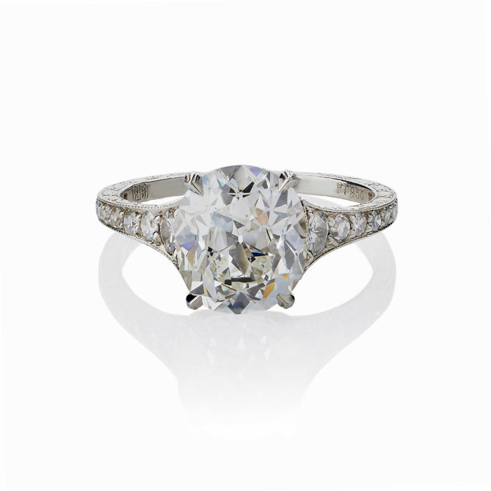 Macklowe Gallery Oval Cushion-Cut Diamond Ring