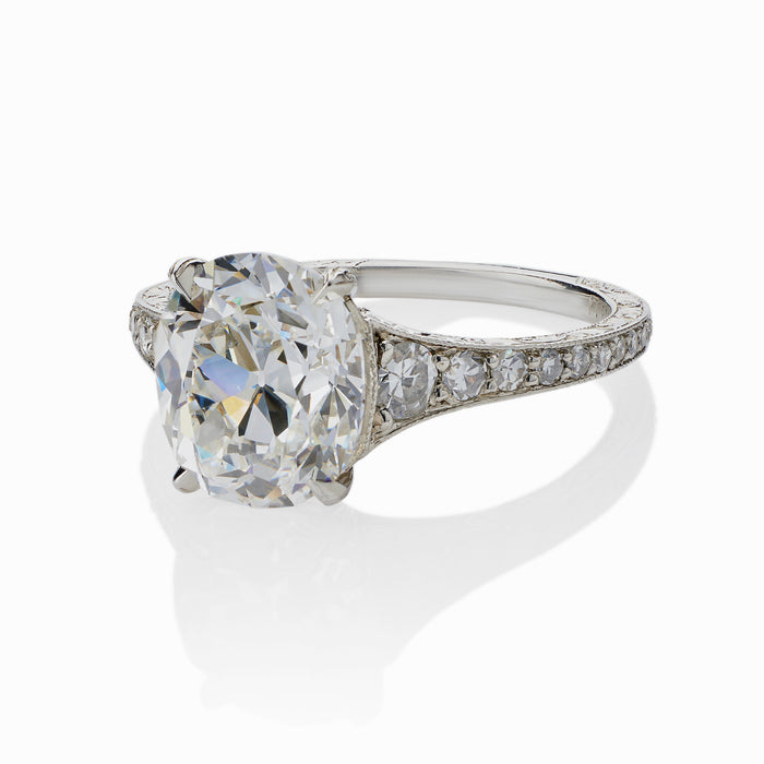 Macklowe Gallery Oval Cushion-Cut Diamond Ring