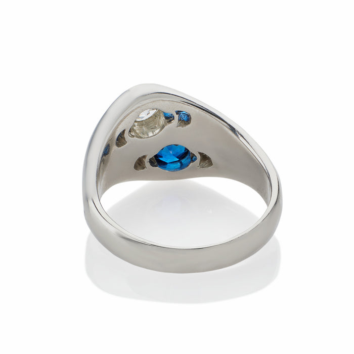 Macklowe Gallery Sapphire and Diamond Twin Stone Ring