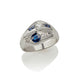 Macklowe Gallery Sapphire and Diamond Twin Stone Ring