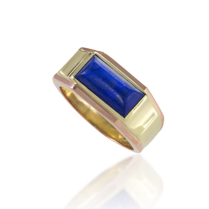 Macklowe Gallery J.R. Wood & Sons Lapis Cabochon Ring