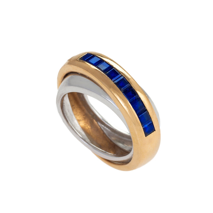 Cartier Sapphire Double Band Ring