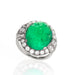 Macklowe Gallery Carved Emerald and Diamond Ring