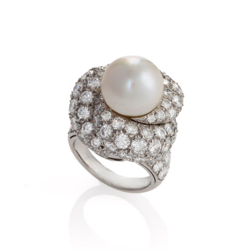 Macklowe Gallery South Sea Pearl and Diamond Ring