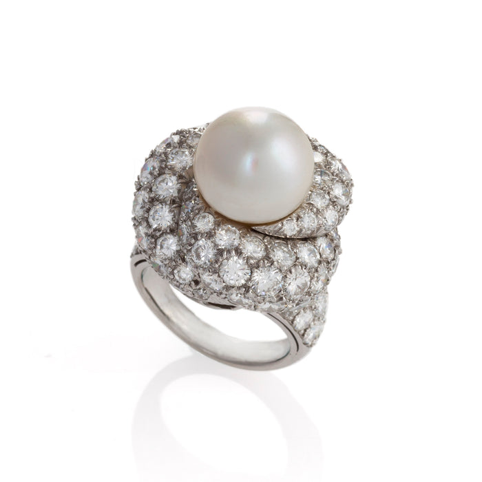 Macklowe Gallery South Sea Pearl and Diamond Ring