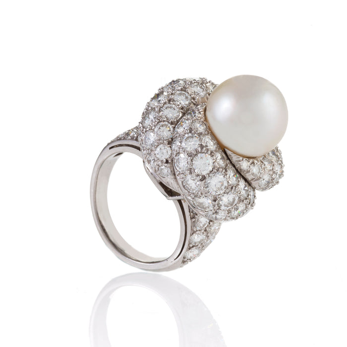 Macklowe Gallery South Sea Pearl and Diamond Ring