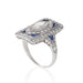 Macklowe Gallery Diamond and Sapphire Plaque Ring