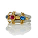 Macklowe Gallery Bulgari Rome Ruby and Sapphire Three Stone Ring
