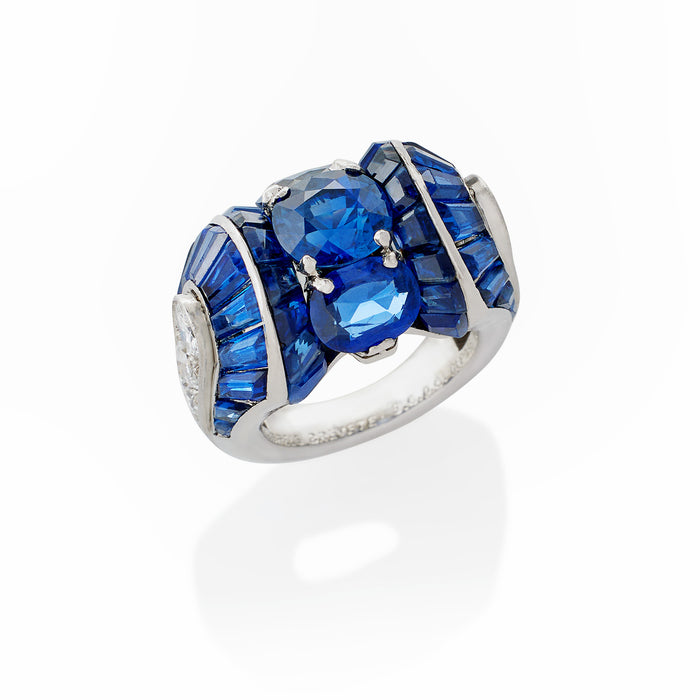 Macklowe Gallery Van Cleef & Arpels Paris No-Heat Burma Sapphire Ring