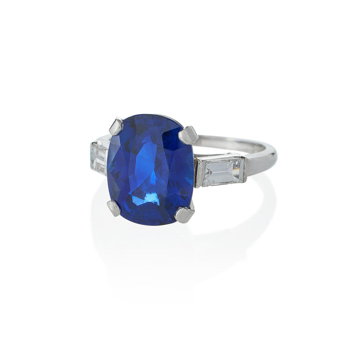 Macklowe Gallery Royal Blue Burma AGL No Heat Sapphire Ring