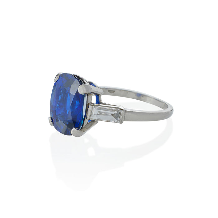 Macklowe Gallery Royal Blue Burma AGL No Heat Sapphire Ring