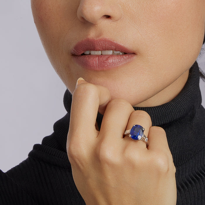 Macklowe Gallery Royal Blue Burma AGL No Heat Sapphire Ring