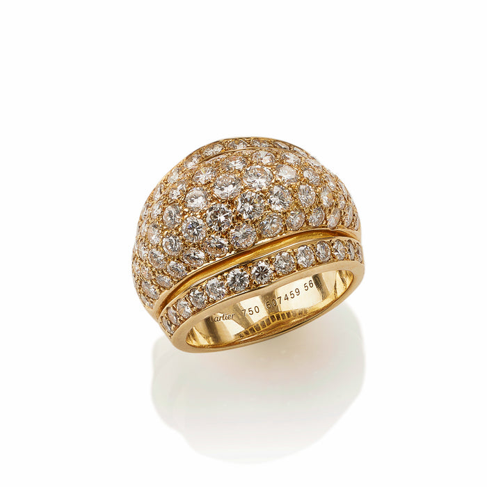 Macklowe Gallery Cartier Paris Bombé Diamond Ring