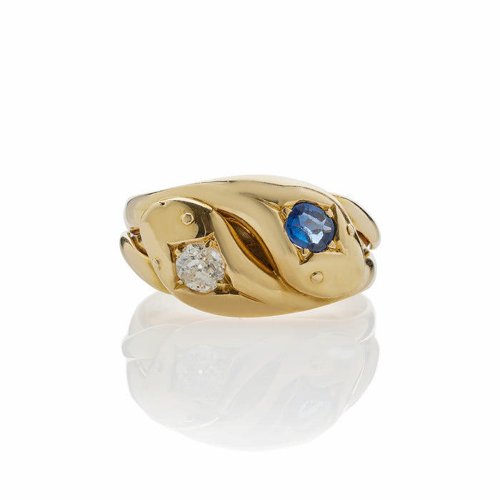Signature Sapphire and Diamond Serpent Ring – Bespoke Fine Jewelry Ltd