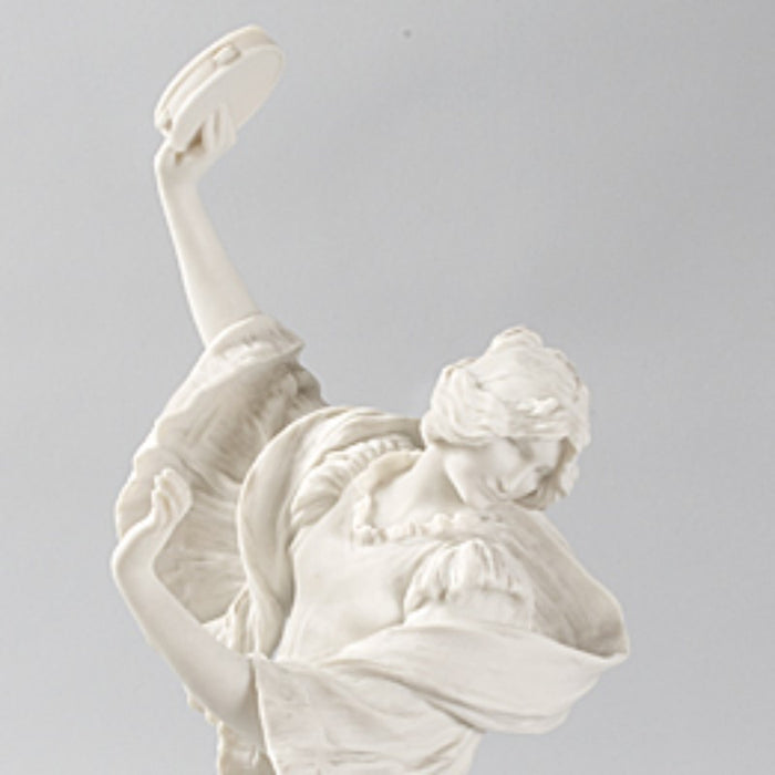 Agathon Léonard  "Danseuse Tambourin à Droite" Bisque Ceramic Sculpture