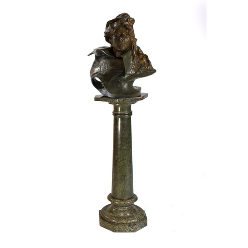 Macklowe Gallery Paul-François Berthoud Bronze Portrait of Sarah Bernhardt