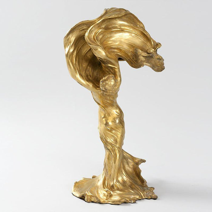 Macklowe Gallery François-Raoul Larche Lighted Gilt Bronze Sculpture of Loïe Fuller