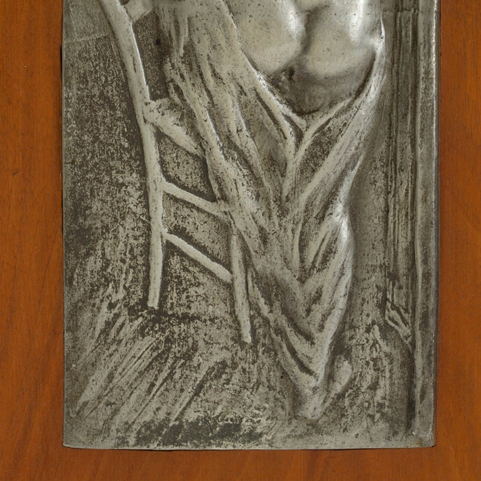 Maklowe Gallery François-Rupert Carabin "Nude Woman with Chair" Pewter Plaque