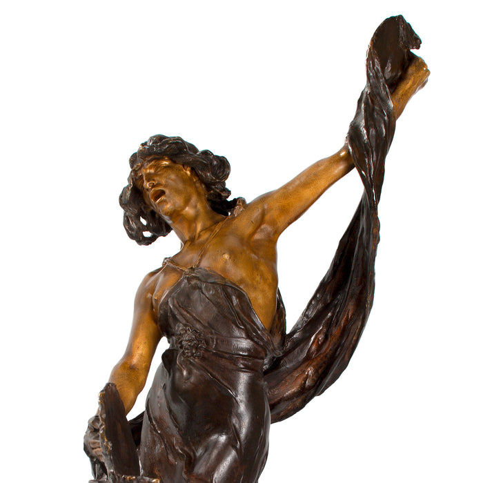 Victor Ségoffin Patinated Bronze Figural Sculpture