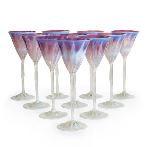 Macklowe Gallery Tiffany Studios New York Set of Ten Favrile Glasses
