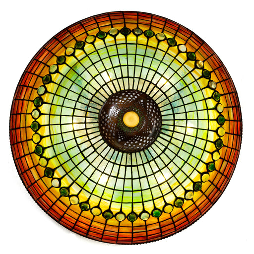 Macklowe Gallery Tiffany Studios New York "Jeweled Geometric" Chandelier