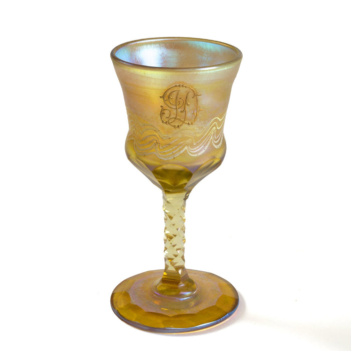 Macklowe Gallery Tiffany Studios New York Set of Favrile Glass Cups and Cordials