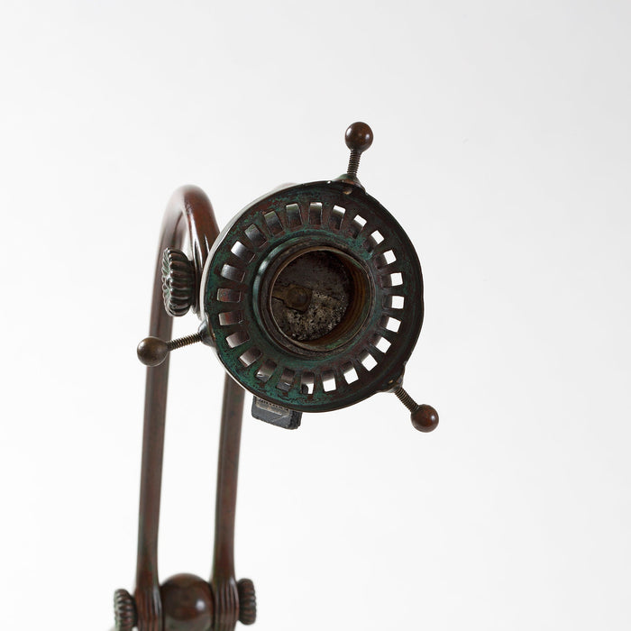 Macklowe Gallery Tiffany Studios New York "Counter Balance" Damascene Table Lamp