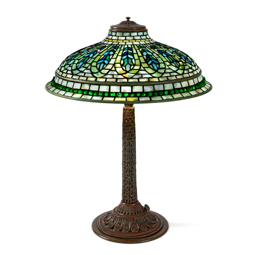 Macklowe Gallery Tiffany Studios New York "Gentian" Flared Table Lamp