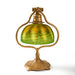 Macklowe Gallery Tiffany Studios  "Zodiac Damascene Harp" Desk Lamp