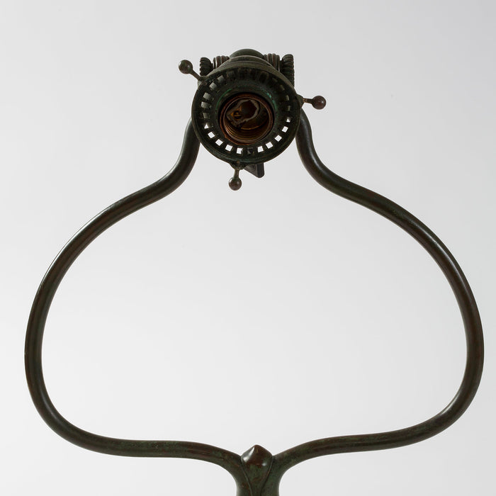 Macklowe Gallery  Tiffany Studios New York Damascene Harp Desk Lamp —  MackloweGallery