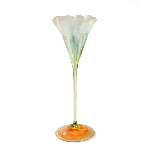 Macklowe Gallery Tiffany Studios New York Ruffled Rim Flower Form Glass Vase