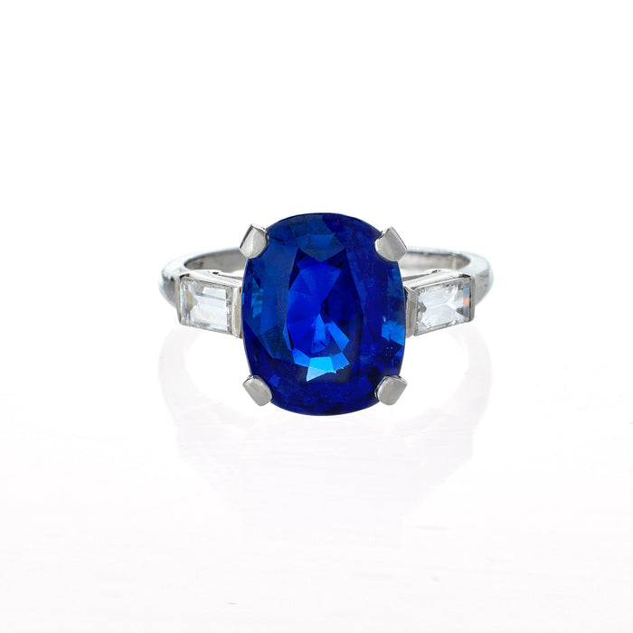 Macklowe Gallery Royal Blue Burma AGL No Heat Sapphire Ring