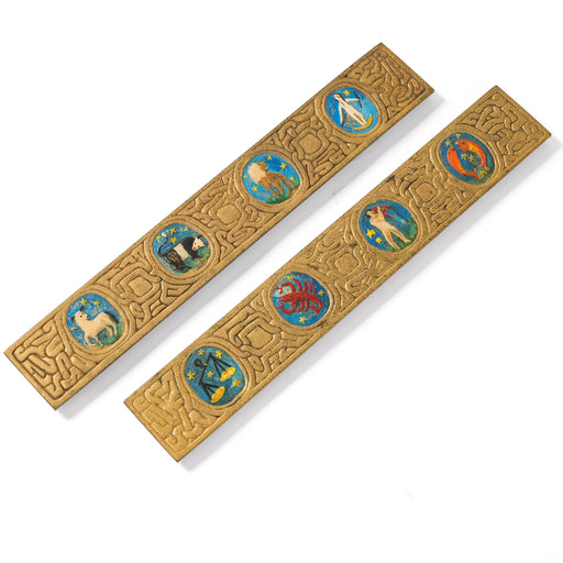 Macklowe Gallery Tiffany Studios New York "Zodiac" Desk Blotter Ends