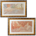 Macklowe Gallery Alphonse Mucha Pair of "Dawn and Dusk" Lithographs