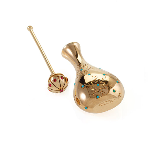 Macklowe Gallery John Rubel Ruby and Turquoise Perfume Bottle