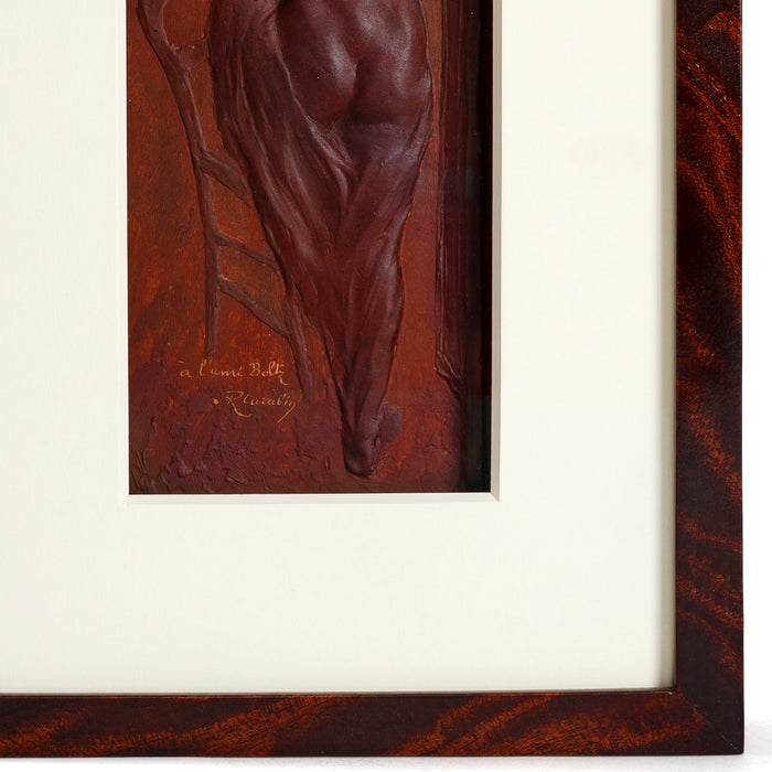 Macklowe Gallery François-Rupert Carabin "Nude Woman with Chair" Wax Plaque