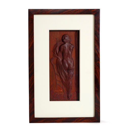 Macklowe Gallery François-Rupert Carabin "Nude Woman with Chair" Wax Plaque