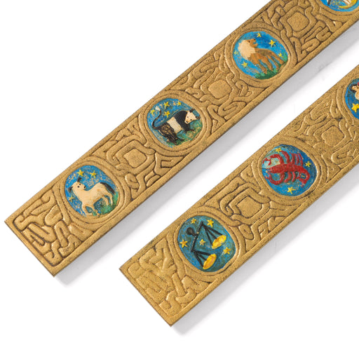 Macklowe Gallery Tiffany Studios New York "Zodiac" Desk Blotter Ends