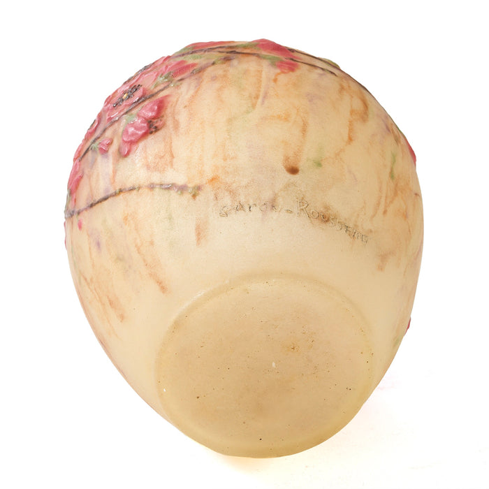 Macklowe Gallery Gabriel Argy-Rousseau "Peach Blossom" Cameo Glass Vase