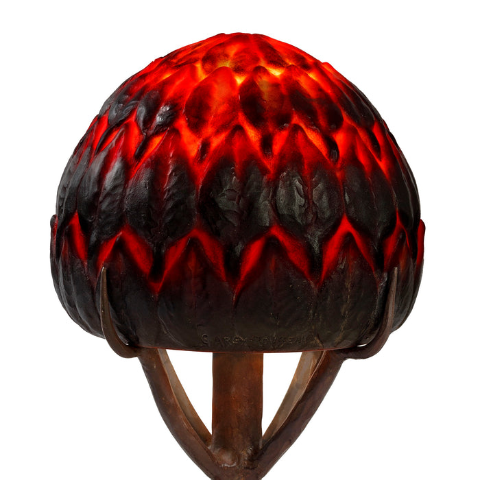 Macklowe Gallery Gabriel Argy-Rousseau "Arbres" Pâte de verre Table Lamp