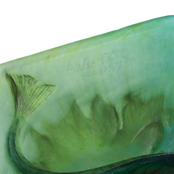 Macklowe Gallery Amalric Walter and Henri Bergé "Flying Fish" Pâte de Verre Vide-Poche Glass Dish