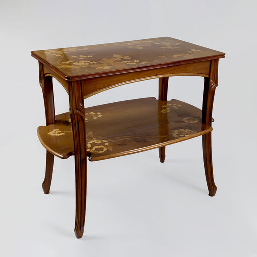 Macklowe Gallery Louis Majorelle Two-Tiered Fruitwood Marquetry Table